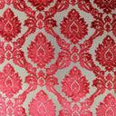 Alessandra Fabric Damask Cut Velvet Fabric - Black, Red, Silver, Coral, Canary, Cranberry, Apple, Jade, 55" Width (1 Yard)