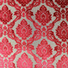 Alessandra Fabric Damask Cut Velvet Fabric - Black, Red, Silver, Coral, Canary, Cranberry, Apple, Jade, 55" Width (1 Yard)