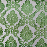 Alessandra Fabric Damask Cut Velvet Fabric - Black, Red, Silver, Coral, Canary, Cranberry, Apple, Jade, 55" Width (1 Yard)