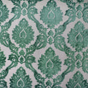 Alessandra Fabric Damask Cut Velvet Fabric - Black, Red, Silver, Coral, Canary, Cranberry, Apple, Jade, 55" Width (1 Yard)