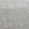 Alexandra Tribal Cut Velvet Fabric - White Tribal Pattern, 55" Width (1 Yard)