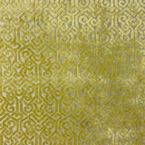Alexandra Tribal Cut Velvet Fabric - White Tribal Pattern, 55" Width (1 Yard)
