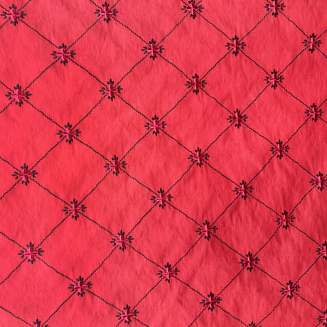 Alicia Silk Fabric - Diamond Floral Velvet, 54" Width (1 Yard)