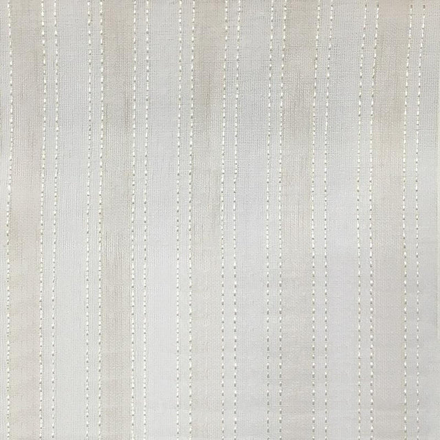 Allen Sheer Polyester Fabric - Striped Linen Look, 110" Width (1 Yard)