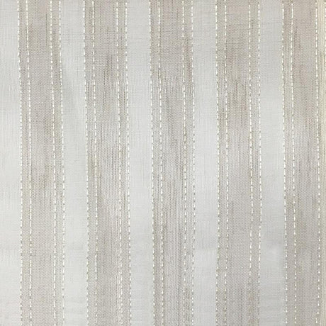 Allen Sheer Polyester Fabric - Striped Linen Look, 110" Width (1 Yard)