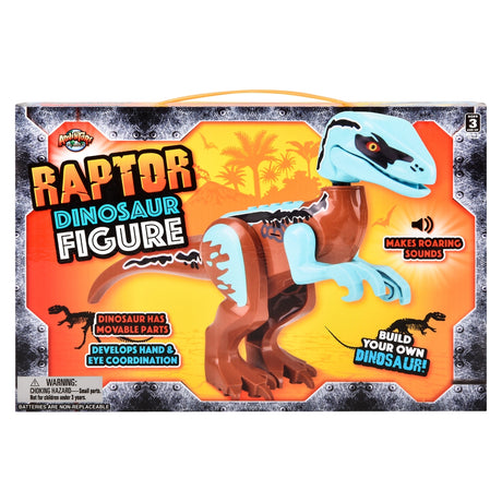 Velociraptor Roaring Dinosaur Block Figure