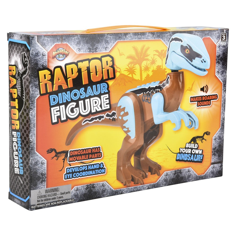 Velociraptor Roaring Dinosaur Block Figure