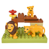 Building Block Lion Scene Playset (15 Pieces)