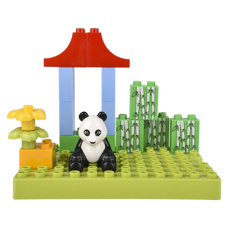 Panda Block Scene 16-Piece Building Set