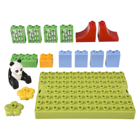 Panda Block Scene 16-Piece Building Set