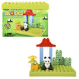 Panda Block Scene 16-Piece Building Set