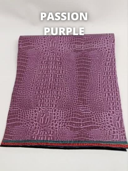 Passion Purple Crocodile Marine Vinyl Fabric