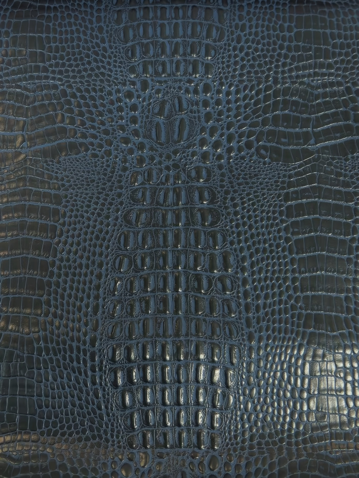 Mystic Blue Crocodile Marine Vinyl Fabric by the Yard