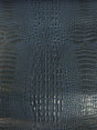 Mystic Blue Crocodile Marine Vinyl Fabric by the Yard