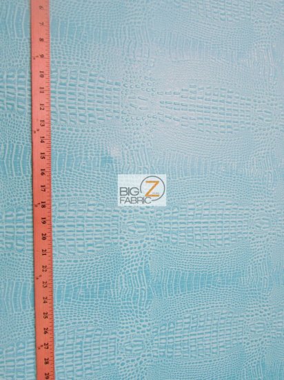 Mystic Blue Crocodile Marine Vinyl Fabric by the Yard