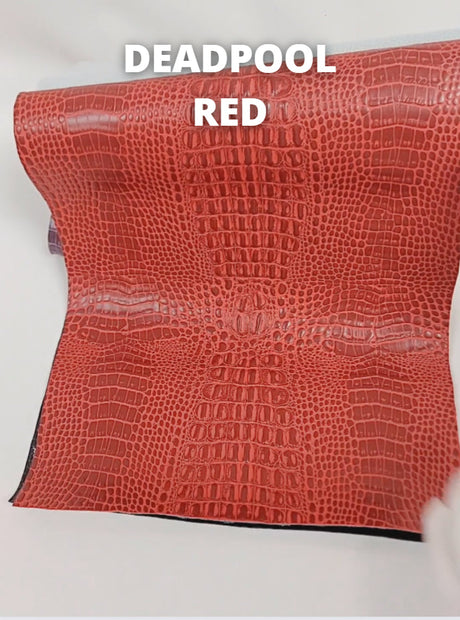 Deadpool Red AquaGuard Crocodile Marine Vinyl Fabric