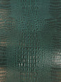 Teal Crocodile Marine Vinyl Fabric Sold By The Yard