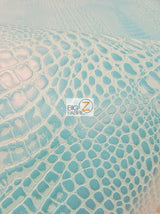 Teal Crocodile Marine Vinyl Fabric Sold By The Yard