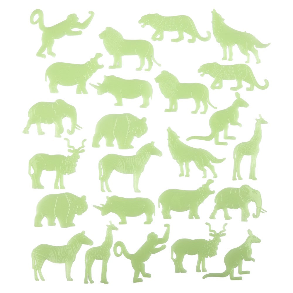 Glow In The Dark Animal Stickers (24 PC Display)