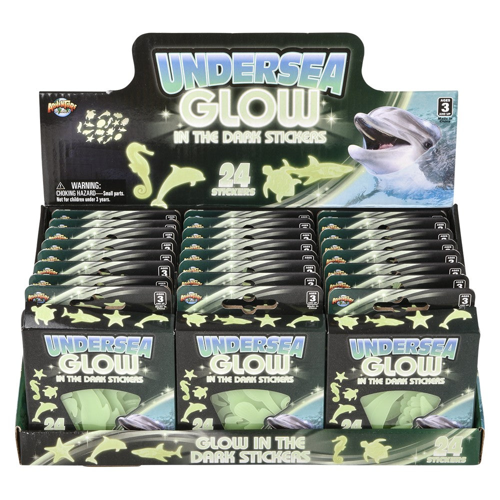 Glow In The Dark Aquatic Stickers 24ct (1 DSP)