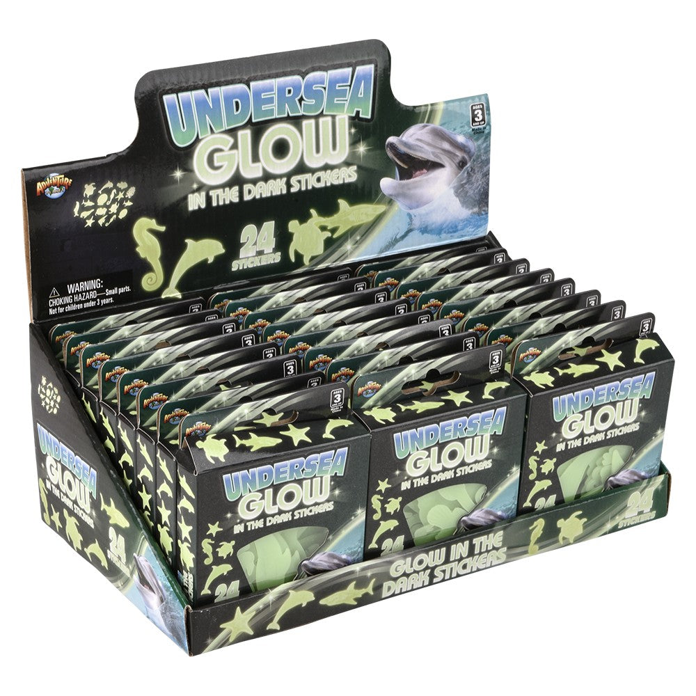 Glow In The Dark Aquatic Stickers 24ct (1 DSP)