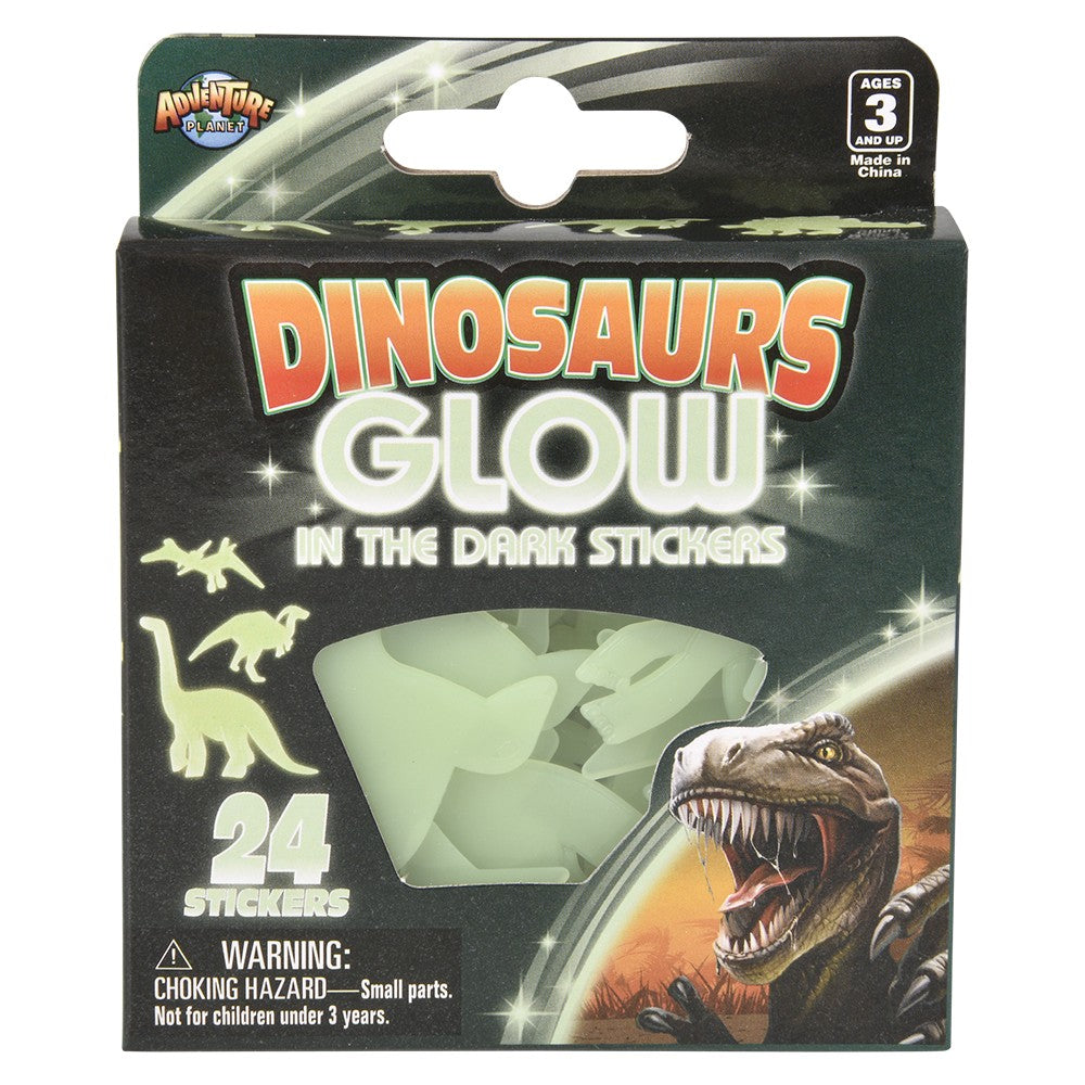 Glow In The Dark Dinosaur Stickers (24 Ct)
