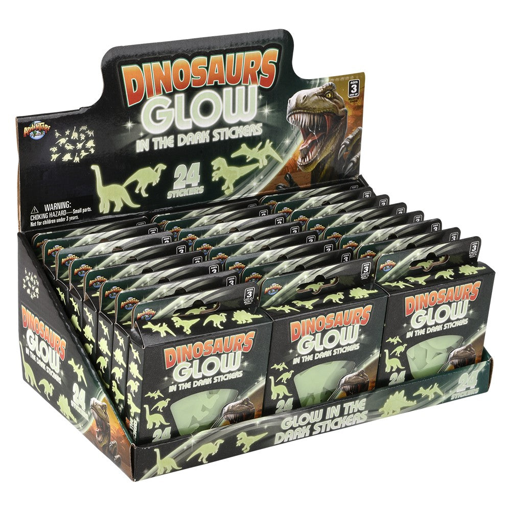 Glow In The Dark Dinosaur Stickers (24 Ct)