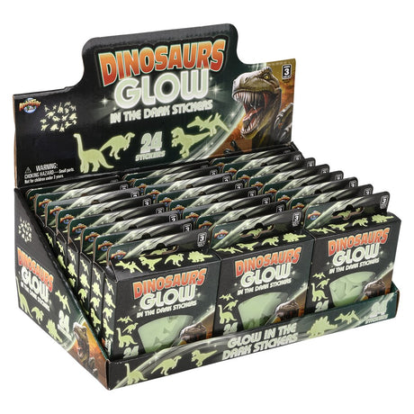Glow In The Dark Dinosaur Stickers (24 Ct)