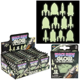 Glow In The Dark Space Rocket Stickers (24 PC Display)