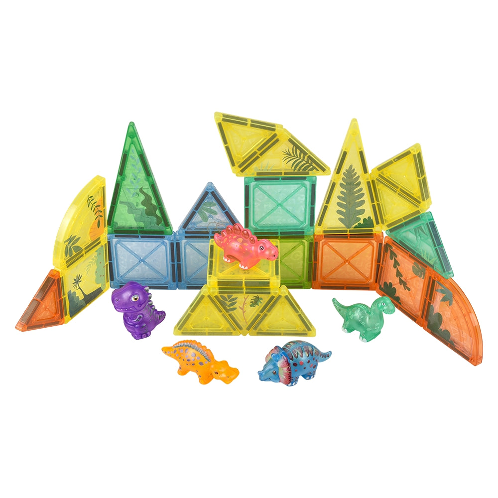 Dinosaur Magnetic Tile Set 27pc