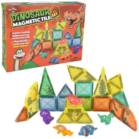 Dinosaur Magnetic Tile Set 27pc