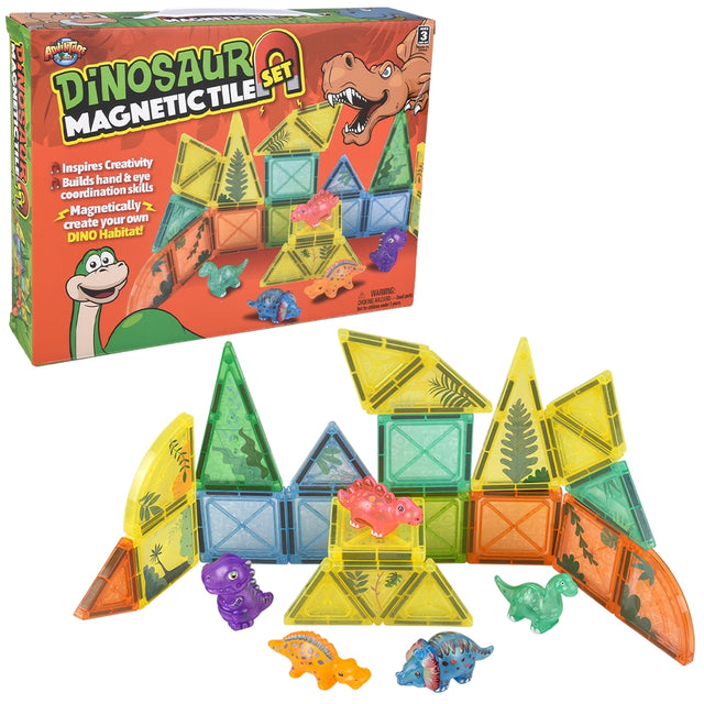 Dinosaur Magnetic Tile Set 27pc