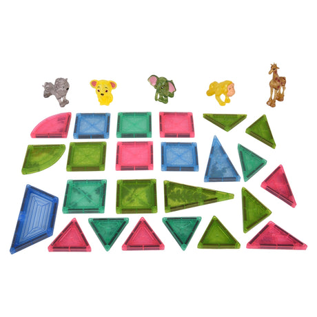 Zoo Magnetic Tile Set 29pc