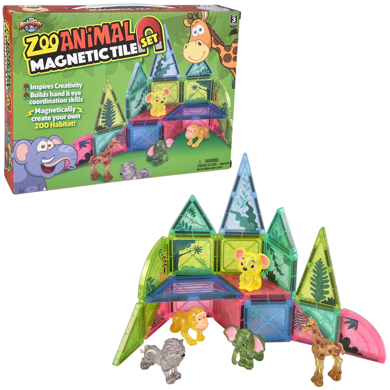 Zoo Magnetic Tile Set 29pc