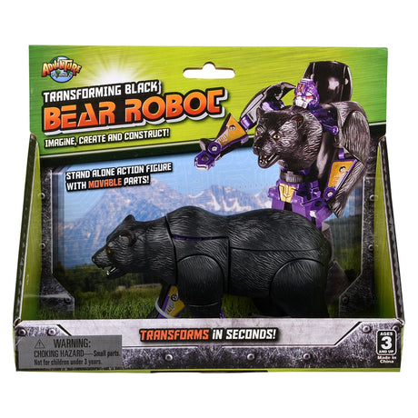 Robot Action Figure Black Bear 5"