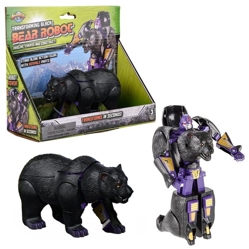Robot Action Figure Black Bear 5"