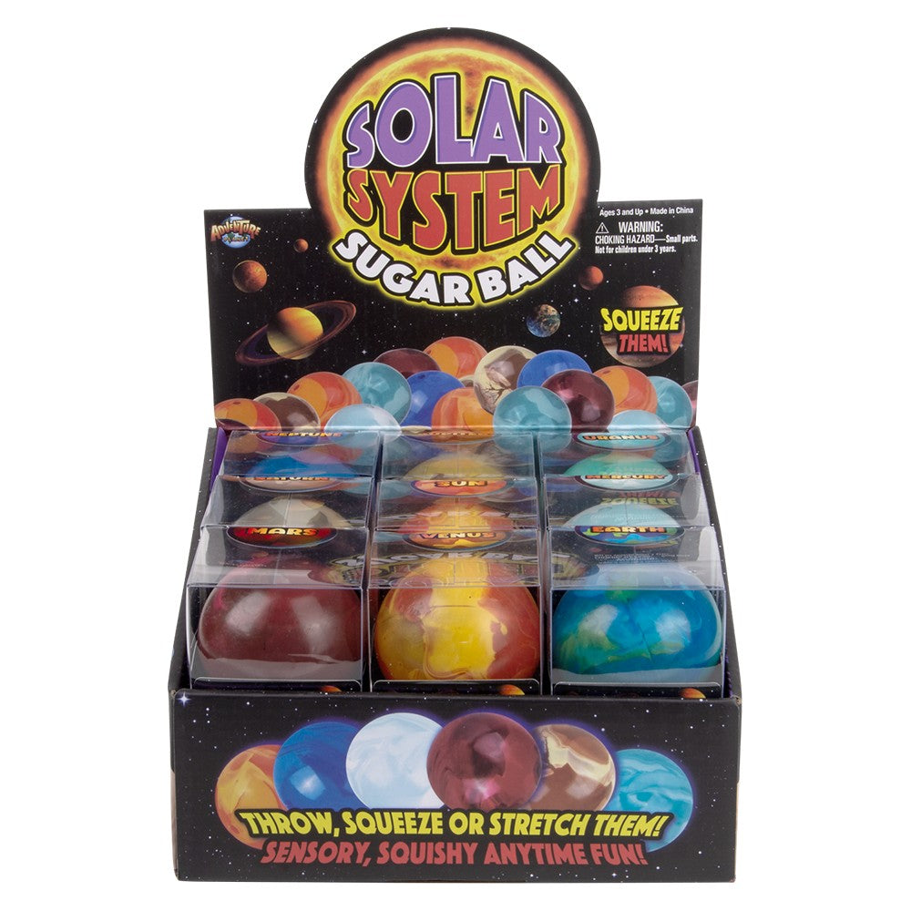 Solar System Sugar Ball Fidget Toy (18 Pc Display)