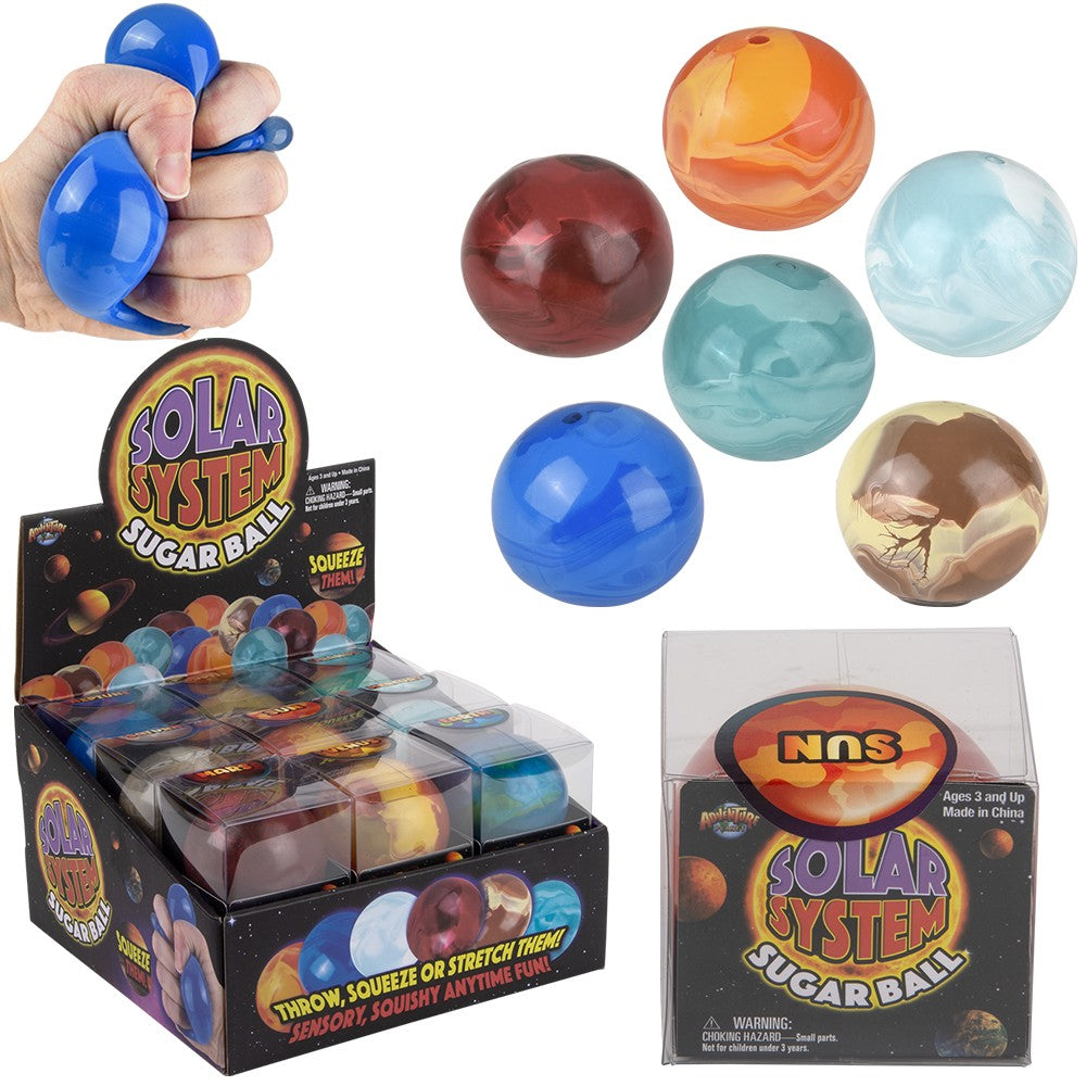 Solar System Sugar Ball Fidget Toy (18 Pc Display)