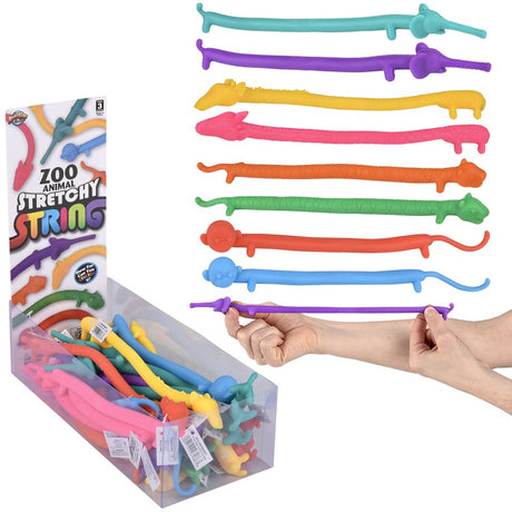 Zoo Animal Stretchy String (24 PC Display)