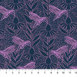 Cotton Print Indelible Ink Humming Navy 44/45 Fabric