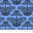 Cotton Print Indelible Ink Cecropia Cerulean 44/45 Fabric
