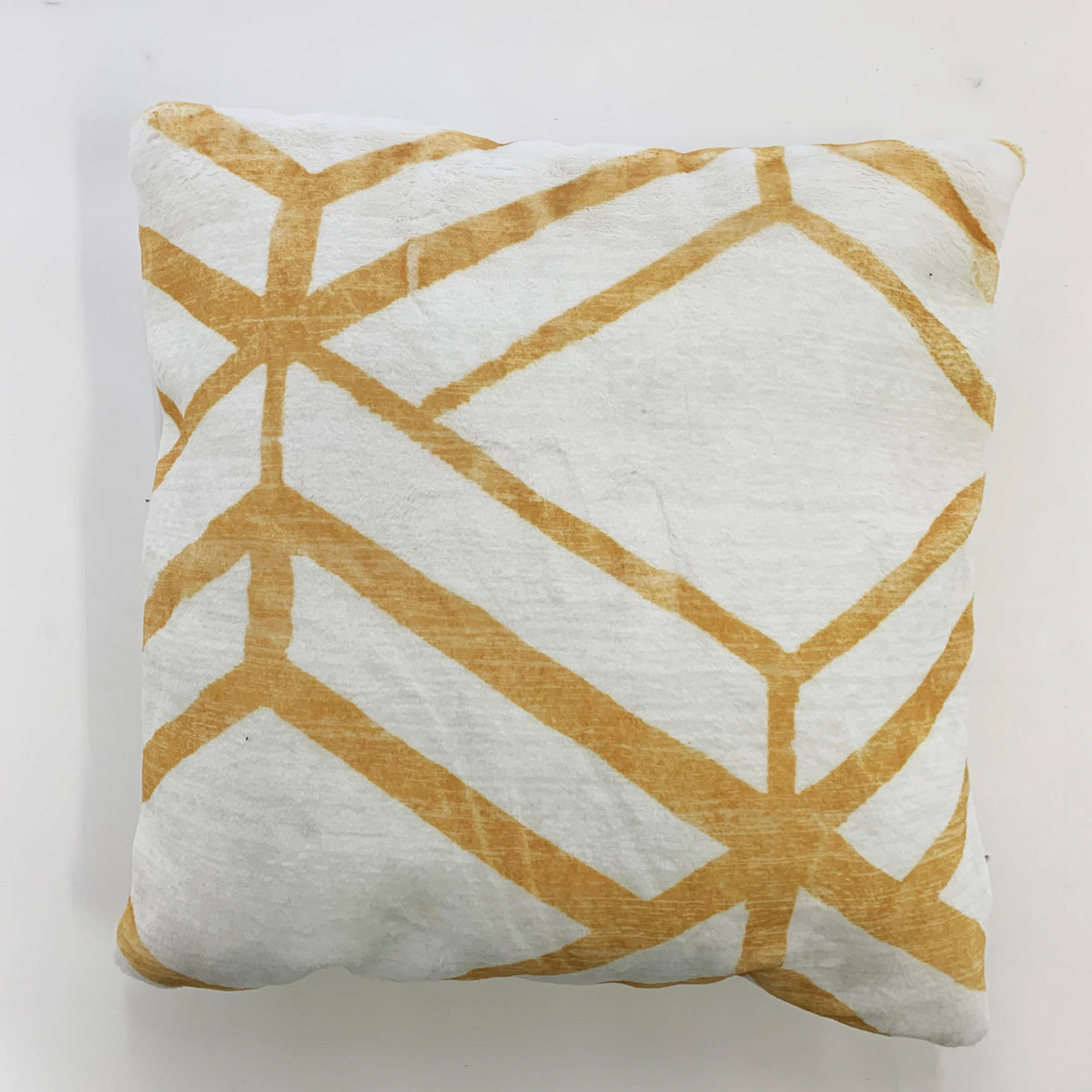 Soft Cozy Fuzzy Faux Fur Mosaic Floral Print Pillow for Elegant Home Décor