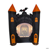ANIMAT3D Inflatable Haunted Castle Animated Light-Up with Sound Outdoor Halloween Decoration