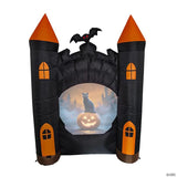 ANIMAT3D Inflatable Haunted Castle Animated Light-Up with Sound Outdoor Halloween Decoration