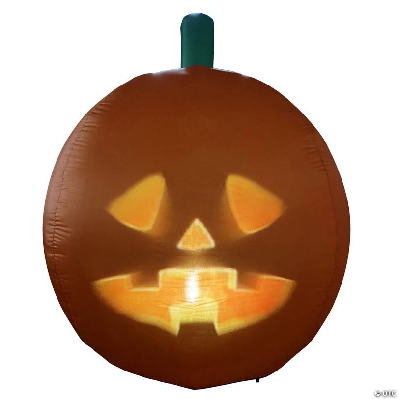 ANIMAT3D Inflatable Jabberin' Jack Animated Light-Up Jack-O'-Lantern Outdoor Halloween Decoration