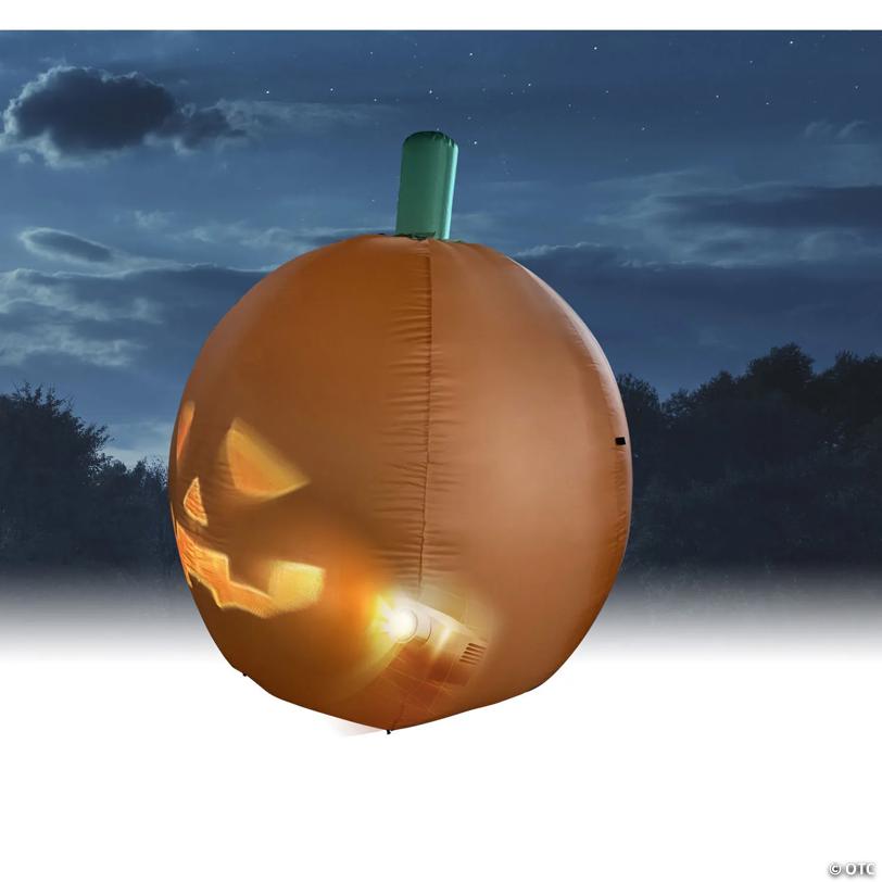 ANIMAT3D Inflatable Jabberin' Jack Animated Light-Up Jack-O'-Lantern Outdoor Halloween Decoration