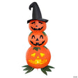 ANIMAT3D Inflatable Stacked Jabberin' Jack Animated Light-up Jack-O'-Lanterns Outdoor Halloween Decoration