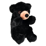 Plush Black Bear Cradle Cubbies 8 in.