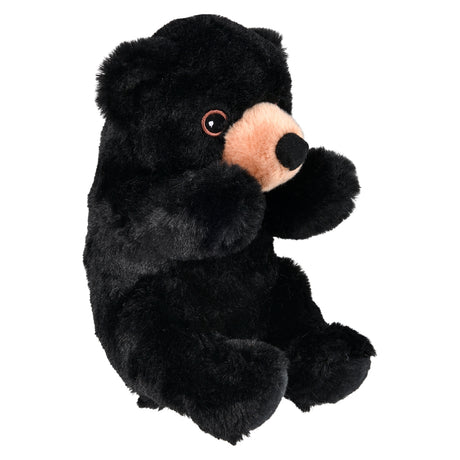 Plush Black Bear Cradle Cubbies 8 in.