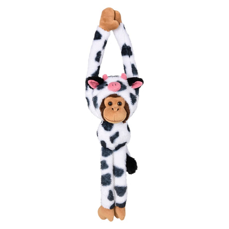 Hanging Monkey Toy in Cow Costume